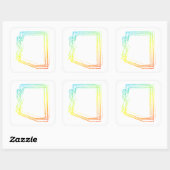 arizona chill blur vierkante sticker (Vel)