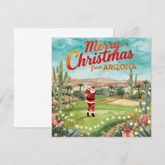 Arizona Christmas in Desert Greeting card (Voorkant / Achterkant)