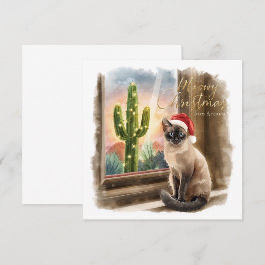 Arizona Christmas in Desert Greeting card (Voorkant / Achterkant)