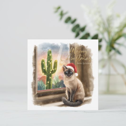 Arizona Christmas in Desert Greeting card (Staand voorkant)