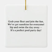 Arizona Christmas themed Pool Party Keramisch Ornament (Achterkant)