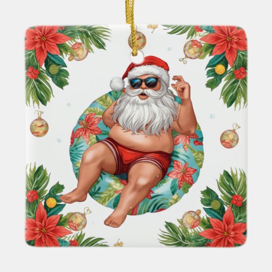 Arizona Christmas themed Pool Party Keramisch Ornament (Voorkant)