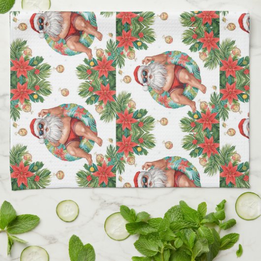 Arizona Christmas themed with Santa Pool party  Theedoek (Gevouwen)