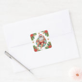 Arizona Christmas themed with Santa Pool party  Vierkante Sticker (Envelop)