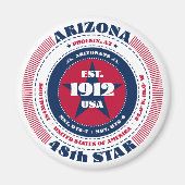 Arizona Circle Typografie Souvenir Magnet (Voorkant)