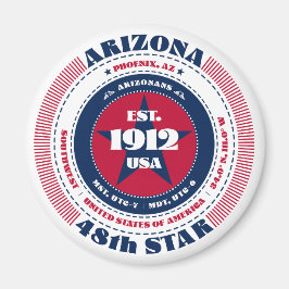 Arizona Circle Typografie Souvenir Magnet