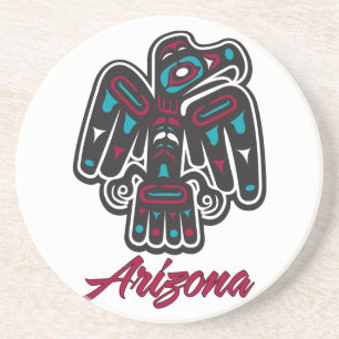 Arizona Clan Native American Thunderbird Onderzett Zandsteen Onderzetter