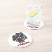 Arizona Clan Native American Thunderbird Onderzett Zandsteen Onderzetter (Zijkant)