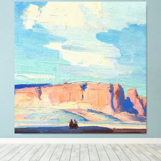 Arizona Clouds van Edgar Payne Canvas Afdruk (Insitu (Houten vloer))