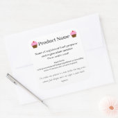 Arizona cottage law voedsellabel bakkerij thuis vierkante sticker (Envelop)