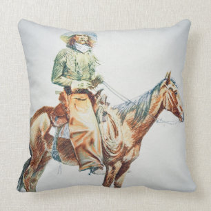 Arizona Cowboy, 1901 (papier voor wasbakkerij) Kussen