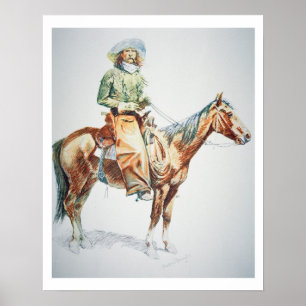Arizona Cowboy, 1901 (papier voor wasbakkerij) Poster
