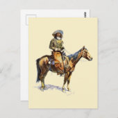 Arizona Cowboy  1907 Frederic Remington Briefkaart (Voorkant / Achterkant)