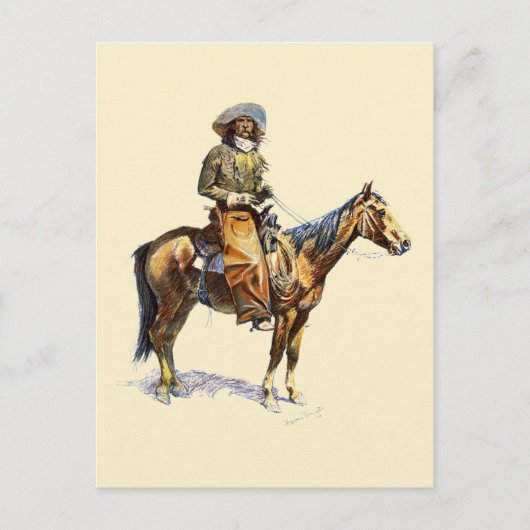 Arizona Cowboy  1907 Frederic Remington Briefkaart (Voorkant)