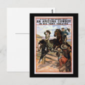 Arizona Cowboy in Big Tent Theater Briefkaart (Voorkant / Achterkant)
