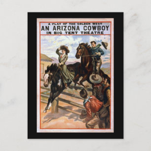 Arizona Cowboy in Big Tent Theater Briefkaart