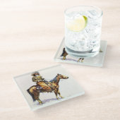 Arizona Cowboy Westerne kunst van Frederic Remingt Glazen Onderzetter (Schuin)