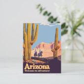 Arizona, Cowboys in de woestijn, Cactus Briefkaart (Staand voorkant)