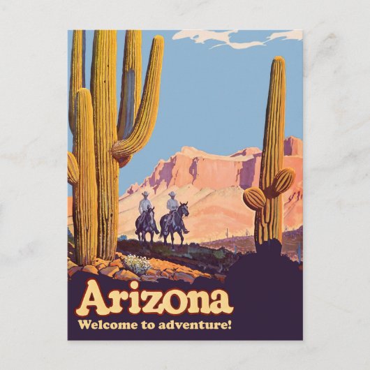 Arizona, Cowboys in de woestijn, Cactus Briefkaart (Voorkant)
