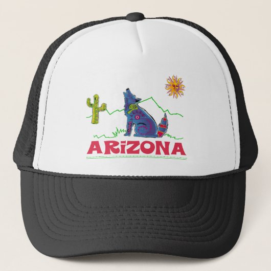 Arizona Coyote Howl Trucker Pet (Voorkant)