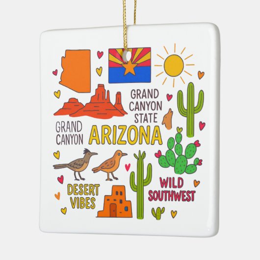 Arizona Custom Family Trip Christmas Keramisch Ornament (Links)