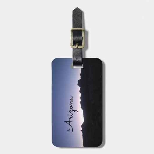 Arizona Dawn Light over Mountain Bagagelabel (Voorkant verticaal)