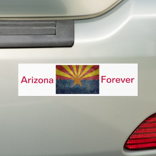 Arizona, de 48e vlag van de staat bumpersticker (Op auto)