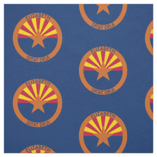 Arizona De gepersonaliseerde vlag van de koperstaa Stof
