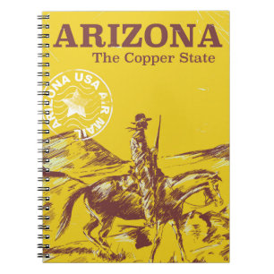 Arizona de kopere staat vintage reisposter notitieboek