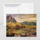 Arizona De Sonoran-woestijnberg Digitale Kunst Briefkaart (Voorkant / Achterkant)