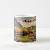 Arizona De Sonoran-woestijnberg Digitale Kunst Koffiemok (Center)