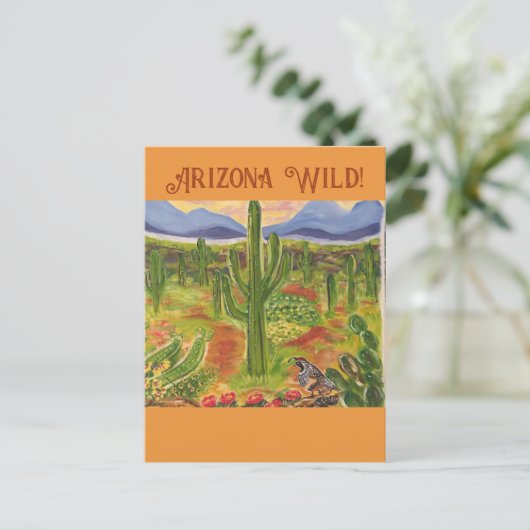 Arizona Desert Art Briefkaart (Staand voorkant)