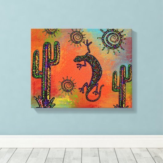 Arizona Desert Art Canvas Afdruk (Insitu (Houten vloer))