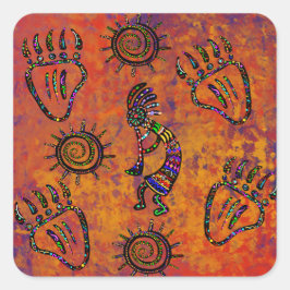 Arizona Desert Art Vierkante Sticker