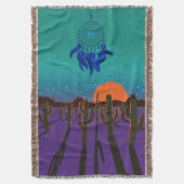 Arizona Desert at Night beroemd gemaakt door Blue  Deken (Voorkant Verticaal)