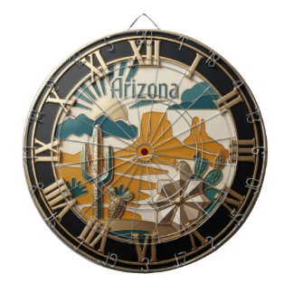 Arizona Desert Cactus Black and Gold Dartbord