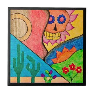 Arizona Desert Cactus Guitar Tegeltje