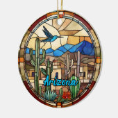 Arizona Desert Cactus Keramisch Ornament (Links)
