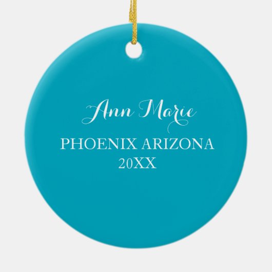 Arizona Desert Cactus Keramisch Ornament (Achterkant)