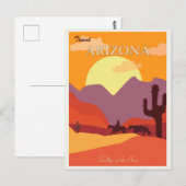Arizona Desert Cactus Mountain Travel Briefkaart (Voorkant / Achterkant)