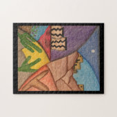 Arizona Desert Cactus Southwest Folk Art Legpuzzel (Horizontaal)