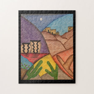 Arizona Desert Cactus Southwest Folk Art Legpuzzel
