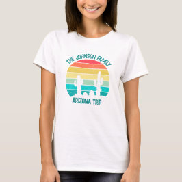 Arizona Desert Cactus Sunset Custom Trip Dames T-shirt