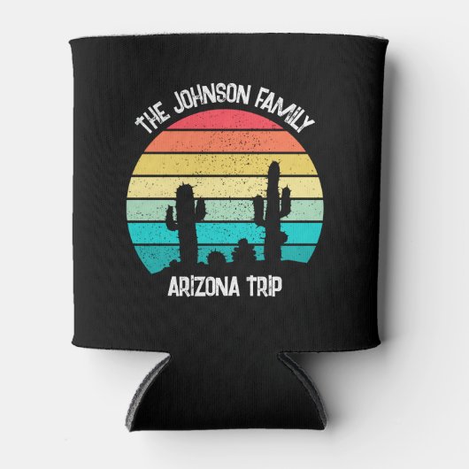 Arizona Desert Cactus Sunset gepersonaliseerd Blikjeskoeler (Voorkant)