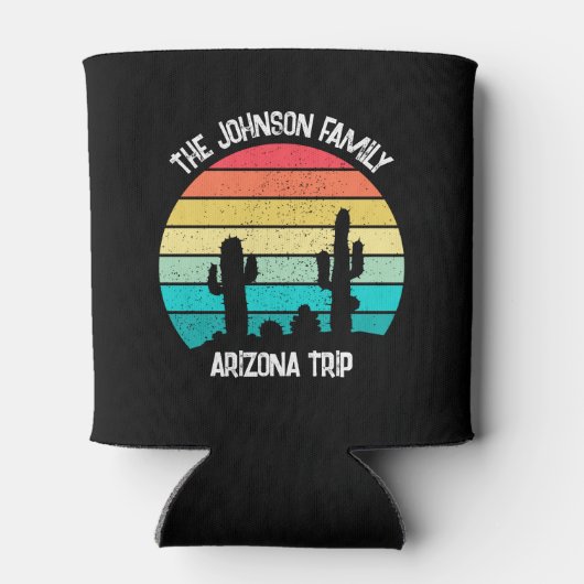 Arizona Desert Cactus Sunset gepersonaliseerd Blikjeskoeler (Achterkant)