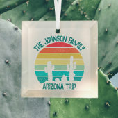 Arizona Desert Cactus Sunset gepersonaliseerd Glas Ornament