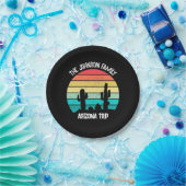 Arizona Desert Cactus Sunset gepersonaliseerd Papieren Bordje (Feest)