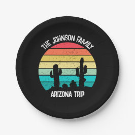 Arizona Desert Cactus Sunset gepersonaliseerd Papieren Bordje
