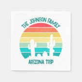 Arizona Desert Cactus Sunset gepersonaliseerd Servet (Voorkant)