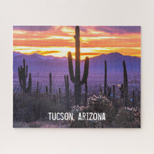 Arizona Desert Cactus Sunset Natuur Foto Souvenir Legpuzzel